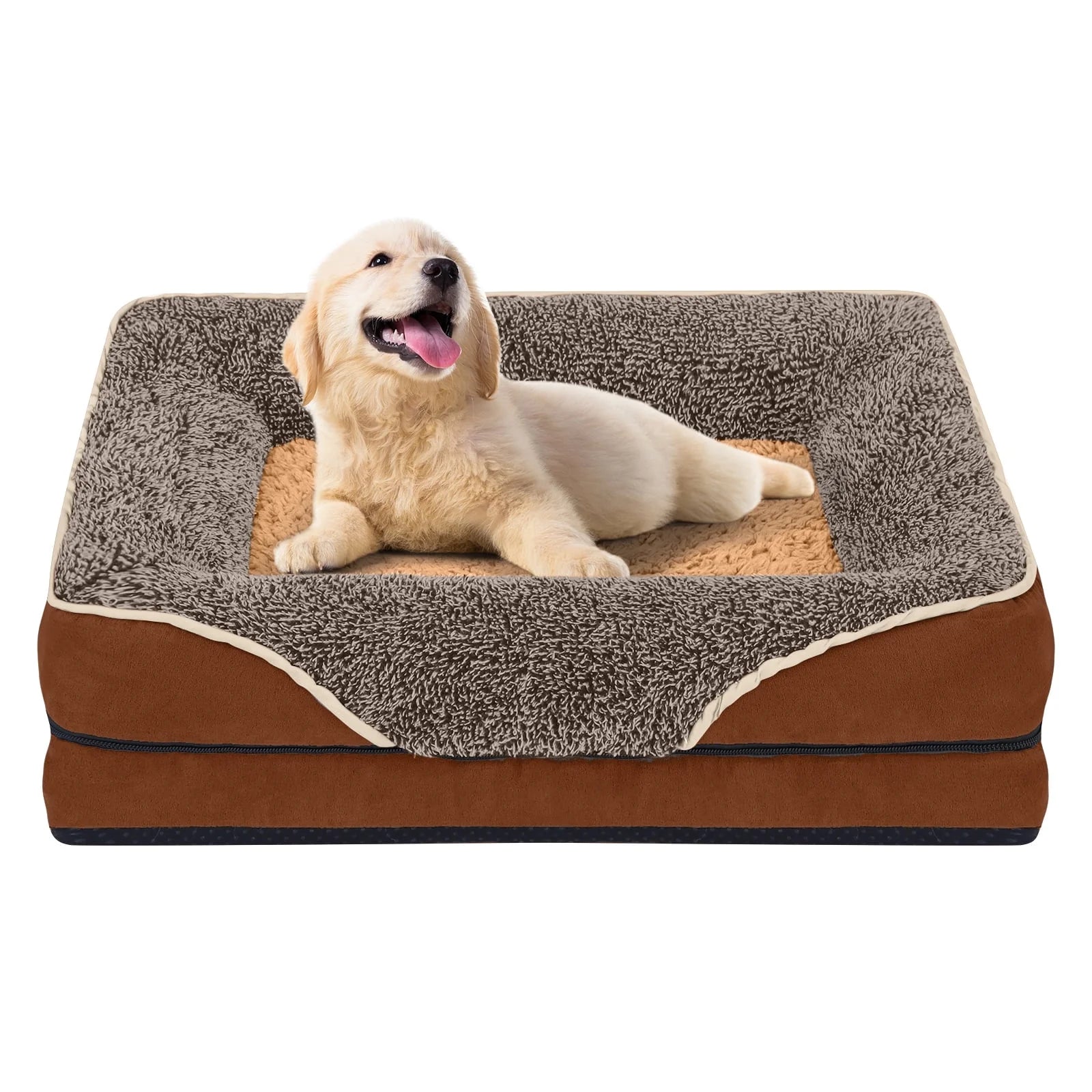 Dog Beds for Large Dogs Orthopedic Dog Bed Sofa Large Medium Small, Supportive Egg Crate Foam Pet Couch Bed with Removable Washable Cover Non Skid Bottom, XL, Green