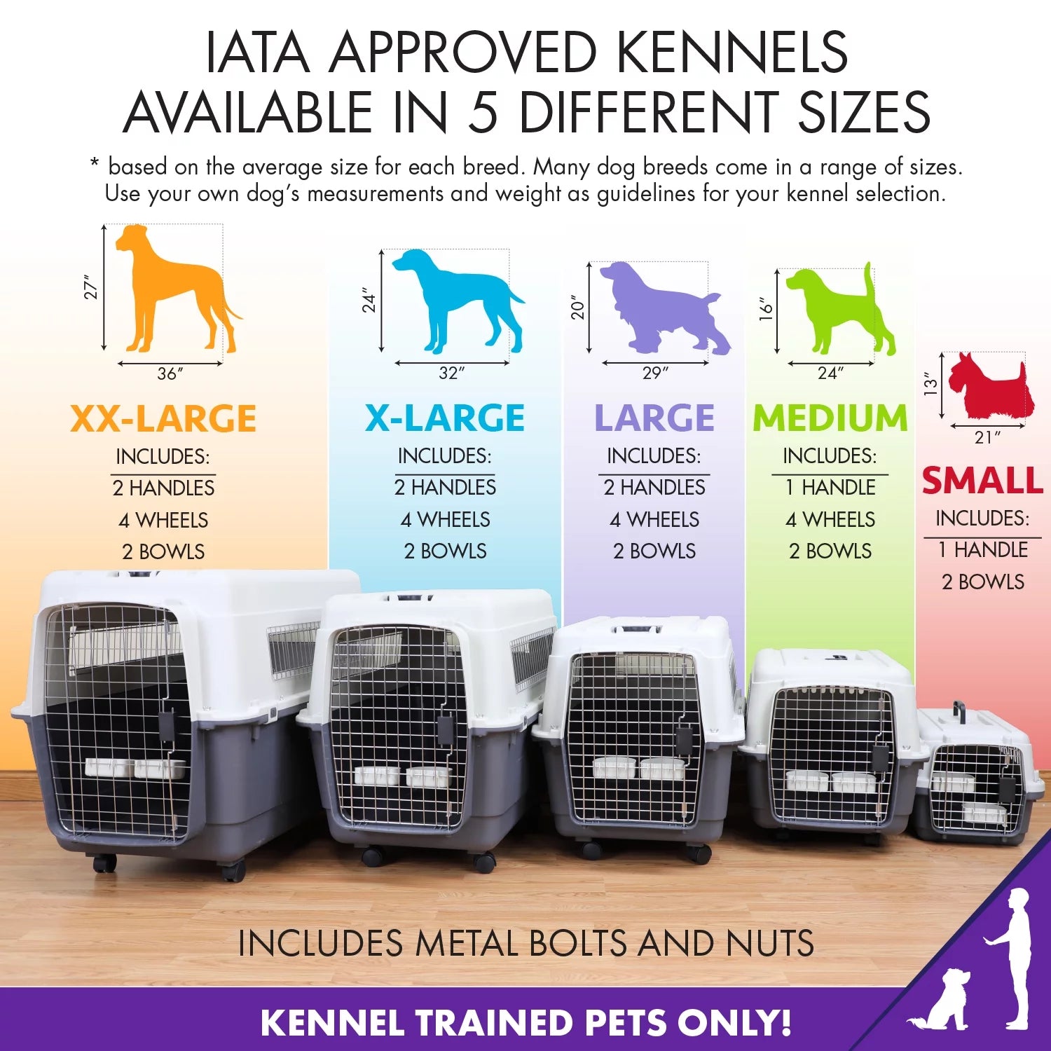 Plastic Dog IATA Airline Approved Kennel Carrier, Large